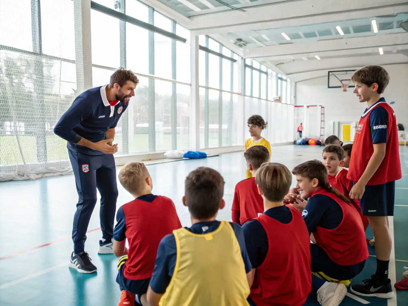 A photo of young athletes participating in an Anti-Doping Awareness Campaign workshop, organized by SPORT-ETHIQUE.